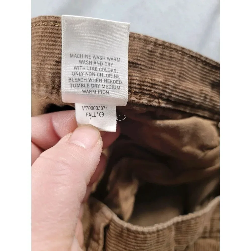 Vtg‎ Banana Republic Corduroy Chino Pants Mens 38x30 Brown Straight Leg